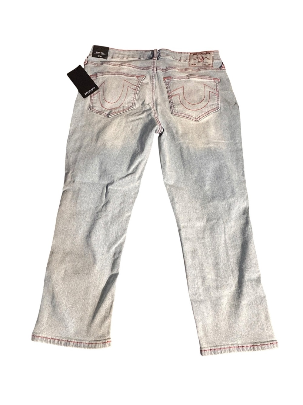 NWT True Religion Jenny Curvy Mid Rise Super Skinny Capri Jeans W30